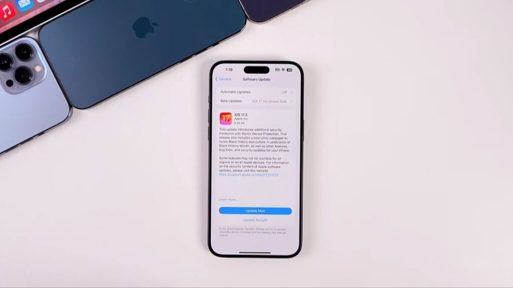 آبل تطلق تحديث iOS 17.3 مع ميزة حماية الجهاز المسروق